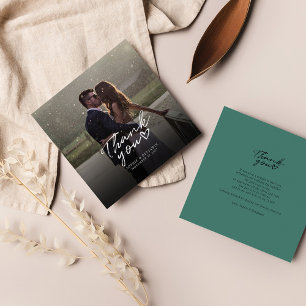 Tarjeta Pequeña Gracias Por La Mano De La Foto Del boda