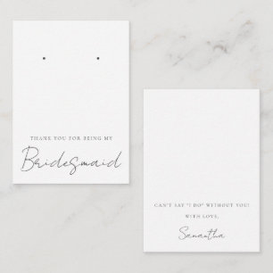 Tarjeta Pequeña Gracias Por Ser Mi Pantalla De Joyas De Novias
