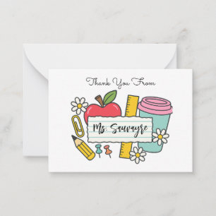 Tarjeta Pequeña Gracias Por Todo - Auxiliar De Enseñanza