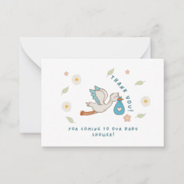 Tarjeta Pequeña Gracias por venir a nuestro Baby Shower