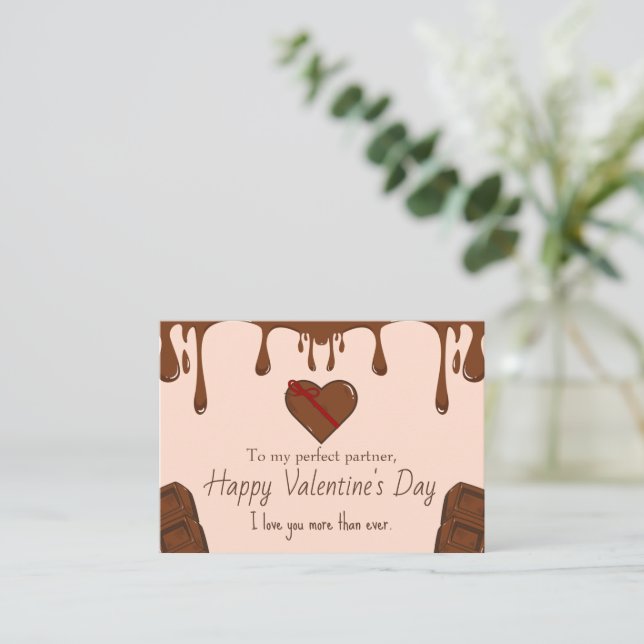 Tarjeta Pequeña Gracioso Me Encanta El Mascota Perro Día de San Va (Anverso de pie)