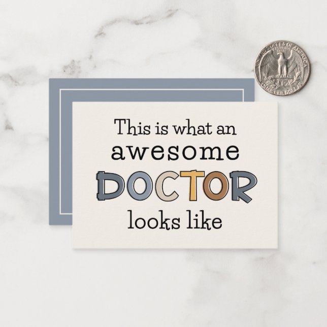 Tarjeta Pequeña Gracioso Médica Impresionante Médica Personalizado (Anverso/Reverso In Situ)
