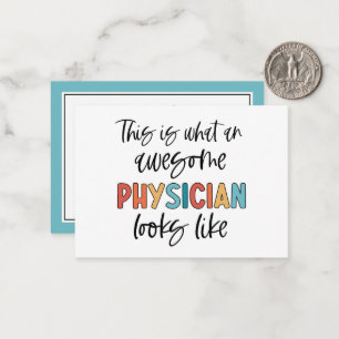 Tarjeta Pequeña Gracioso Médico Increíble Gracias