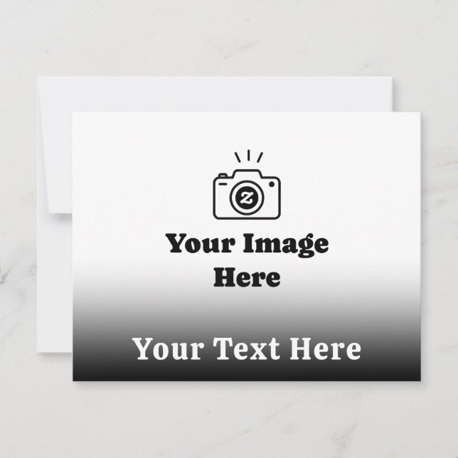 Tarjeta Pequeña Gradiente de texto e imagen personalizados (Anverso)