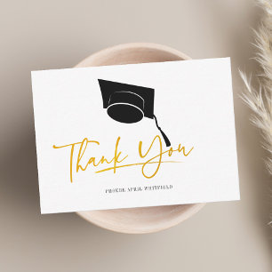 Tarjeta Pequeña Graduación 2026 Gorra de Graduación Agradecimiento