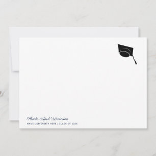 Tarjeta Pequeña Graduación 2026 Tipografía Minimalista Grad