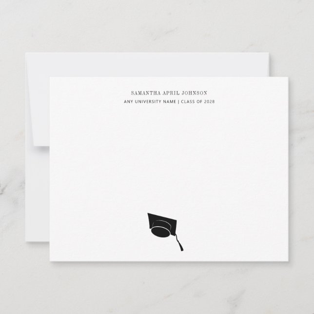 Tarjeta Pequeña Graduación Clase simple de Grado (Anverso)