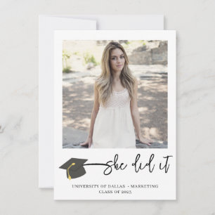 Tarjeta Pequeña Graduación de fotografía de posgrado cepillado mod