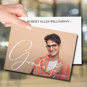 Tarjeta Pequeña Graduación de fotos personalizada Gracias