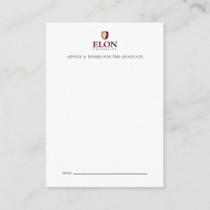Tarjeta Pequeña Graduación de la Universidad de Elon