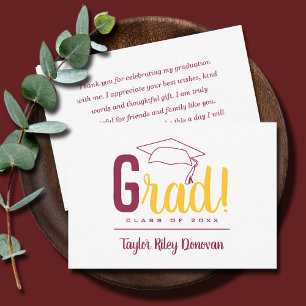 Tarjeta Pequeña Graduación de mástiles de moda y de gránulos amari