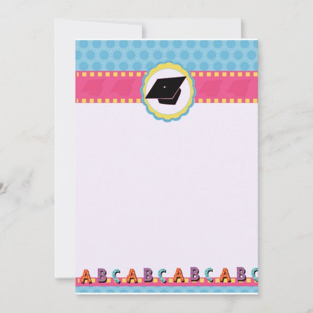 Tarjeta Pequeña Graduación de puntos singulares en preescolar/jard (Anverso)