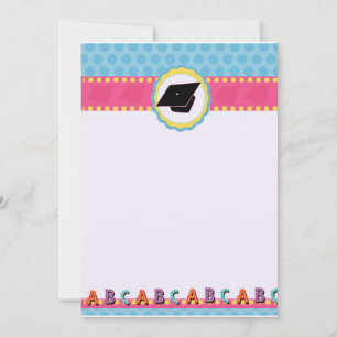 Tarjeta Pequeña Graduación de puntos singulares en preescolar/jard