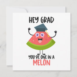 Tarjeta Pequeña Graduación divertida de Melon Pun