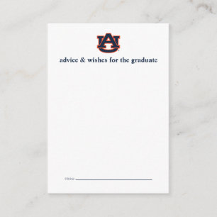 Tarjeta Pequeña Graduación universitaria de Auburn   Auburn Tigers