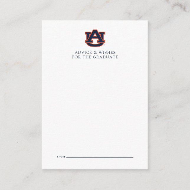 Tarjeta Pequeña Graduación universitaria de Auburn | Auburn Tigers (Anverso)