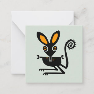 Tarjeta Pequeña Gráfico circular BILBY -Marsupial - Australia - Na