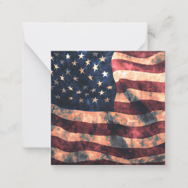 Tarjeta Pequeña Gráfico de la bandera de los Estados Unidos de Vin (Anverso)