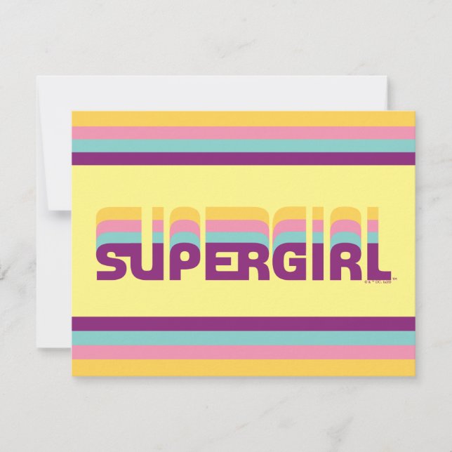 Tarjeta Pequeña Gráfico de selección de color retro superchica (Anverso)