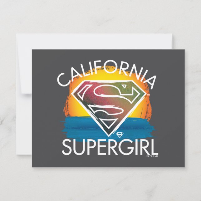 Tarjeta Pequeña Gráfico de Sunset de Supergirl de California (Anverso)