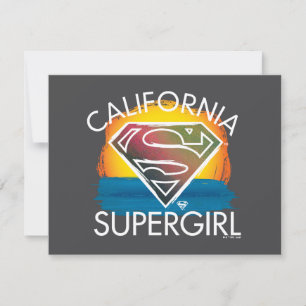 Tarjeta Pequeña Gráfico de Sunset de Supergirl de California