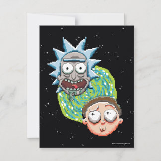Tarjeta Pequeña Gráfico del portal de la moral y de Rick de Pixelv