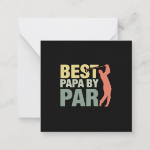 Tarjeta Pequeña Grandfather Quotes   Best Papa By Par Golf
