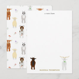 Tarjeta Pequeña Granja de cabras lindas