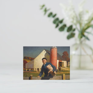 Tarjeta Pequeña Granjero de Pennsylvania por Newell Convers Wyeth