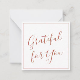 Tarjeta Pequeña Gratitud por ti Script Terracota Personalizado