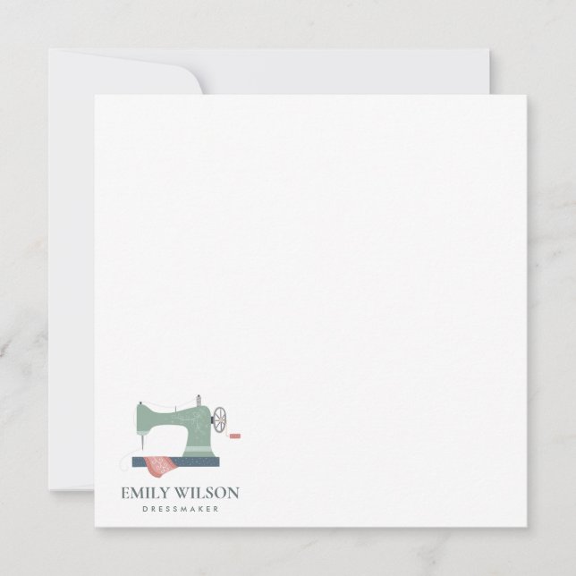 TARJETA PEQUEÑA GREEN AQUA PINK MÁQUINA DE COCINA TAILOR NEGOCIO (Anverso)