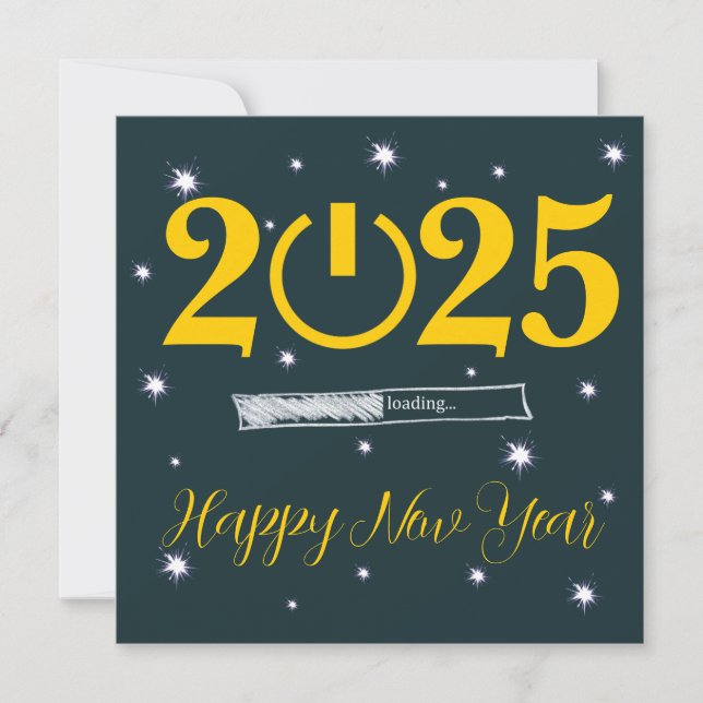 Tarjeta Pequeña Green Card  Happy new Year (Anverso)