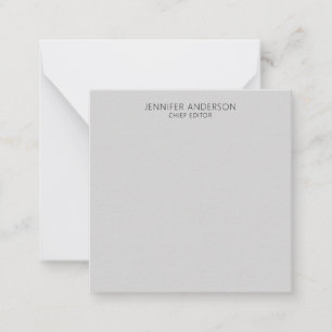 Tarjeta Pequeña Gris Claro Moderno Minimalista Plano Profesional