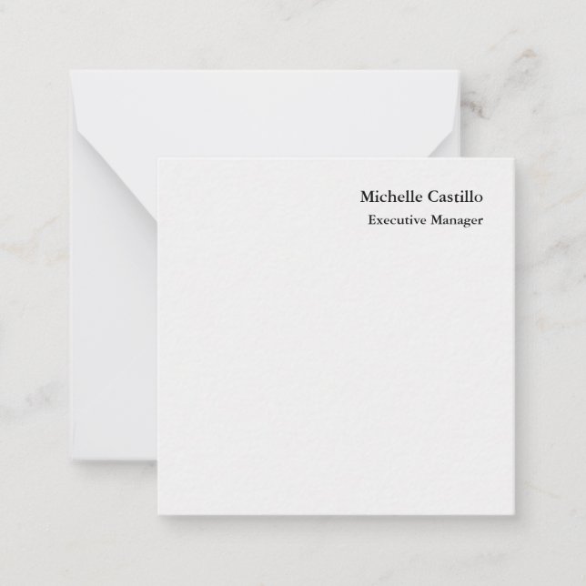 Tarjeta Pequeña Gris ligero Minimalista profesional (Anverso)