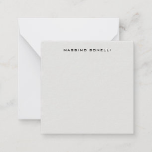 Tarjeta Pequeña Gris platino minimalista plano legible moderno