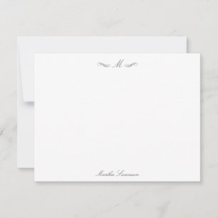 Tarjeta Pequeña Gris Smokey de lujo Real Elegante Personalizado