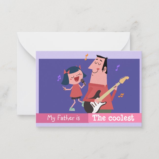 Tarjeta Pequeña Guay Dad personaliza el día de los padres felices (Anverso)
