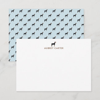 Tarjeta Pequeña Guay Doberman Personalizado Gracias
