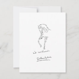 Tarjeta Pequeña Guillaume Apollinaire, Calligramme Cheval