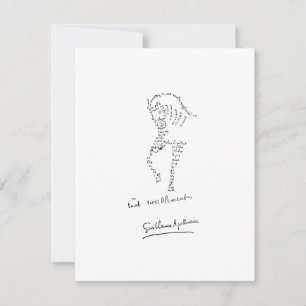 Tarjeta Pequeña Guillaume Apollinaire, Calligramme Cheval