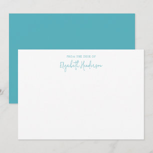 Tarjeta Pequeña Guión azul de zafiro de moda