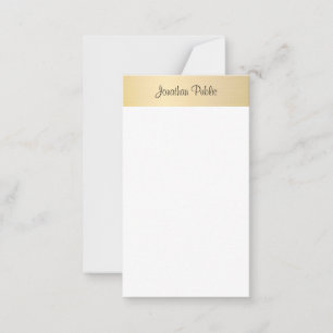 Tarjeta Pequeña Guión calligrafiado Elegante estilo dorado