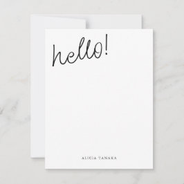 Tarjeta Pequeña Guión casual mínimo en blanco y negro