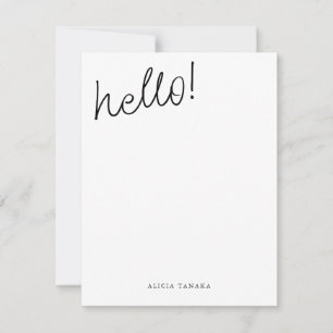 Tarjeta Pequeña Guión casual mínimo en blanco y negro