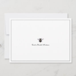 Tarjeta Pequeña Guión clásico de abeja de época