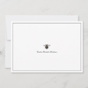 Tarjeta Pequeña Guión clásico de abeja de época