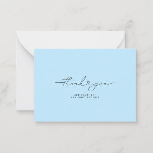 Tarjeta Pequeña Guión de agradecimiento Corazón Elegante 3,5"X2,5"