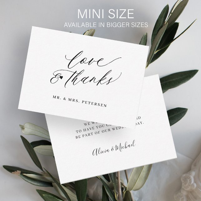 Tarjeta Pequeña Guión de agradecimiento de amor al presupuesto bod (Subido por el creador)