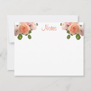 Tarjeta Pequeña Guión de escritura a mano de Rosas de color de agu