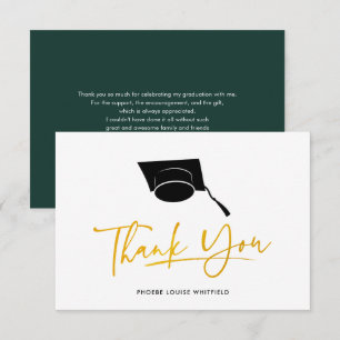Tarjeta Pequeña Guión de graduación 2026 Agradecimiento